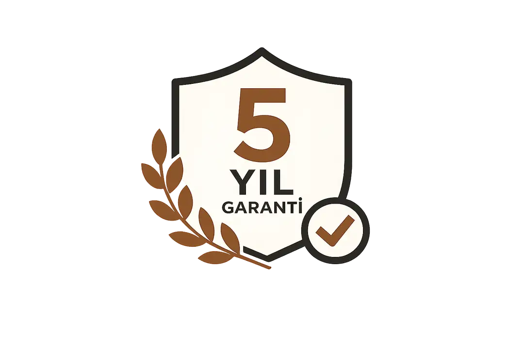 5 yıl garanti üretim ve malzeme kusurlarına
